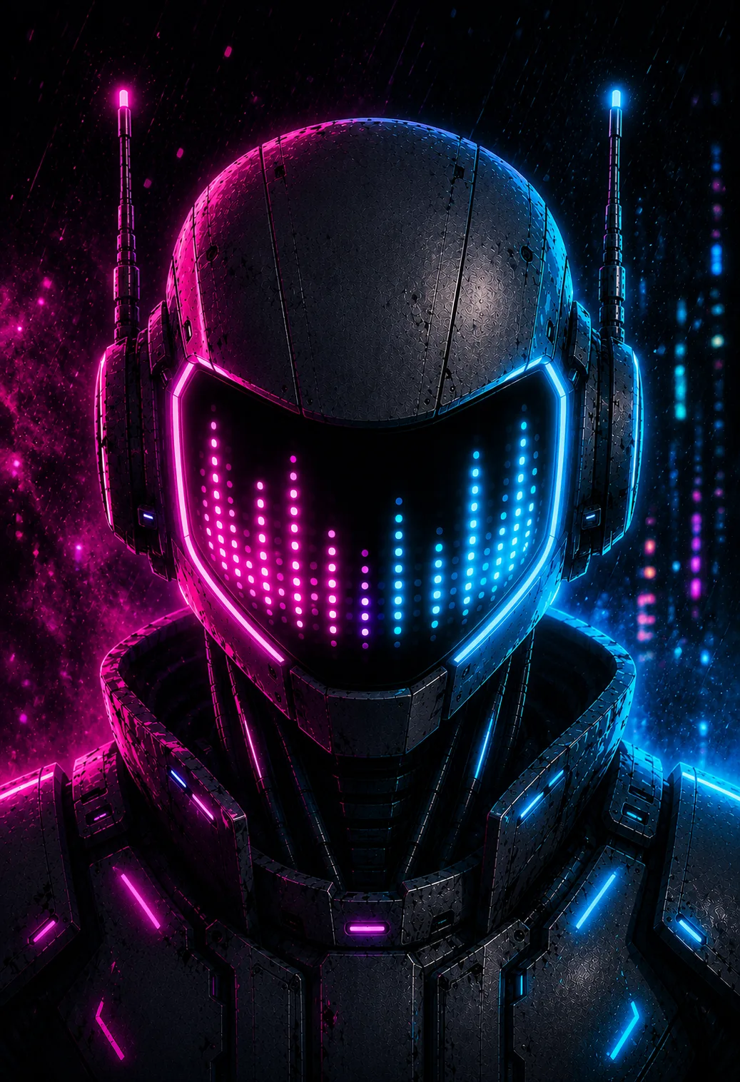 Rarebit automation farm — neon agent sentinel