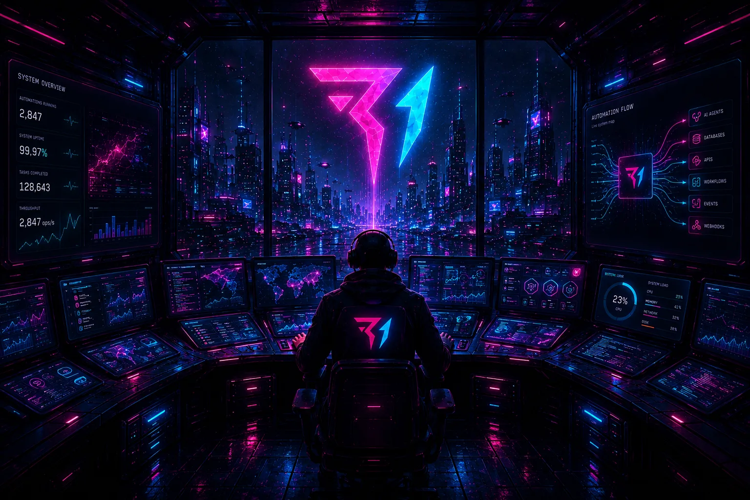One operator directing the Rarebit automation farm